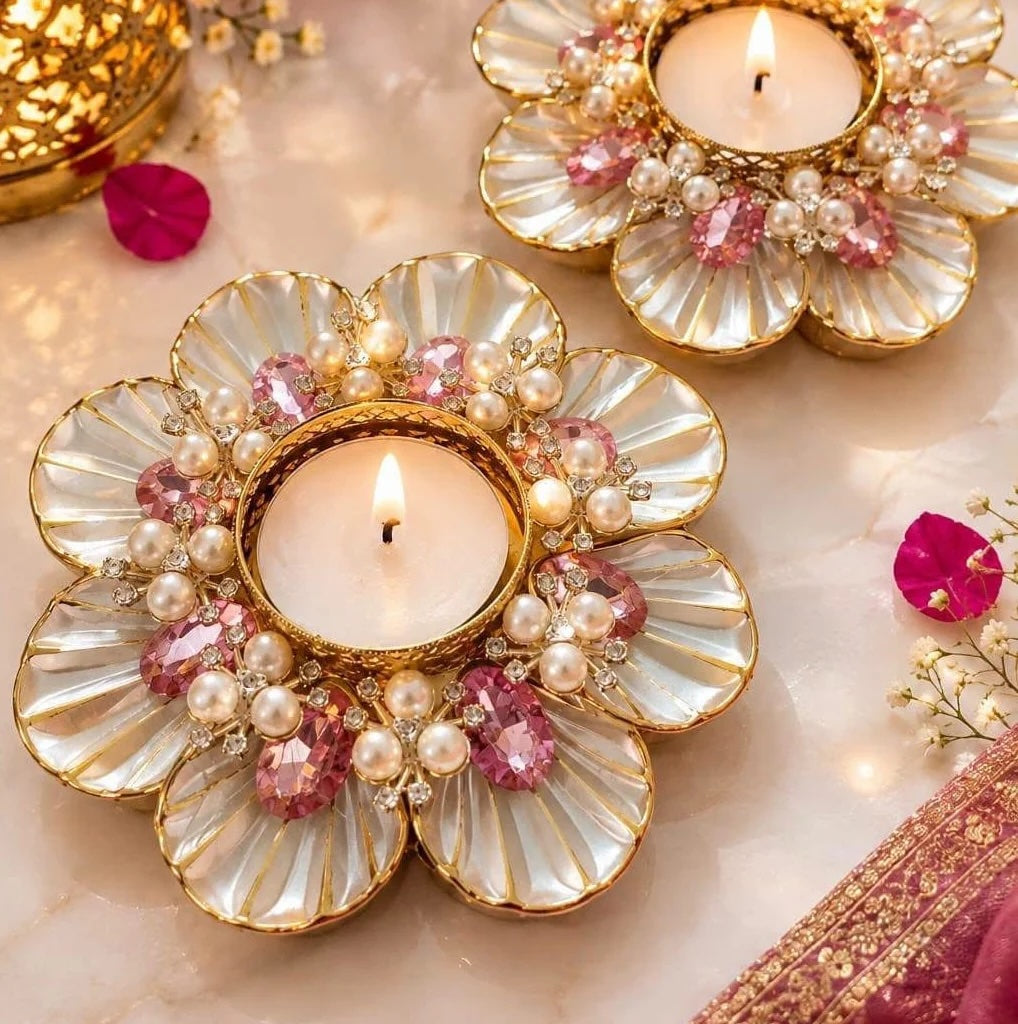 Shell Tealight Holder – Elegant Decorative Candle Holder