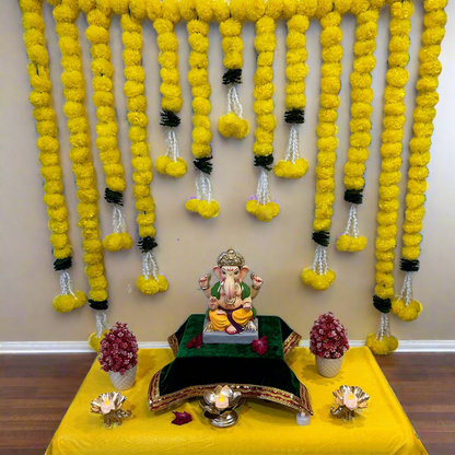 Yellow Marigold With Tassels Backdrop