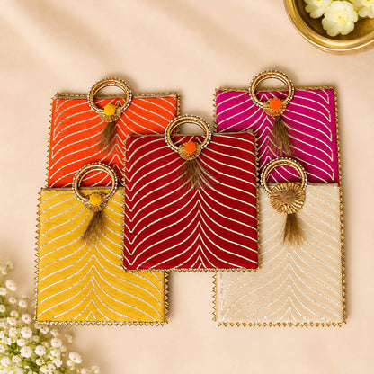 Traditional Gotta Gifting Bag 10 x 8 Inch | Indian Return Gift Bag for Wedding, Haldi, Mehndi & Diwali | Festive Favor Bag