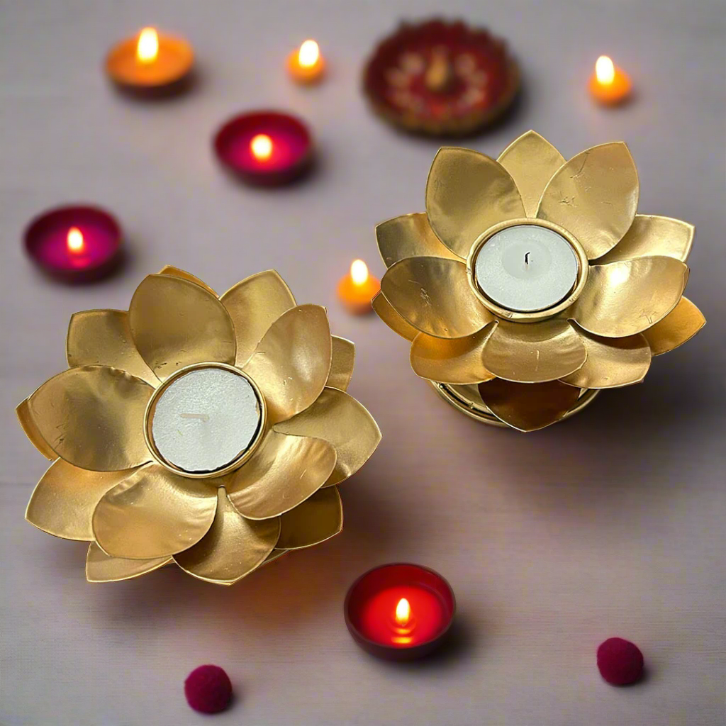 Flower Diya with Stand (Single Piece)