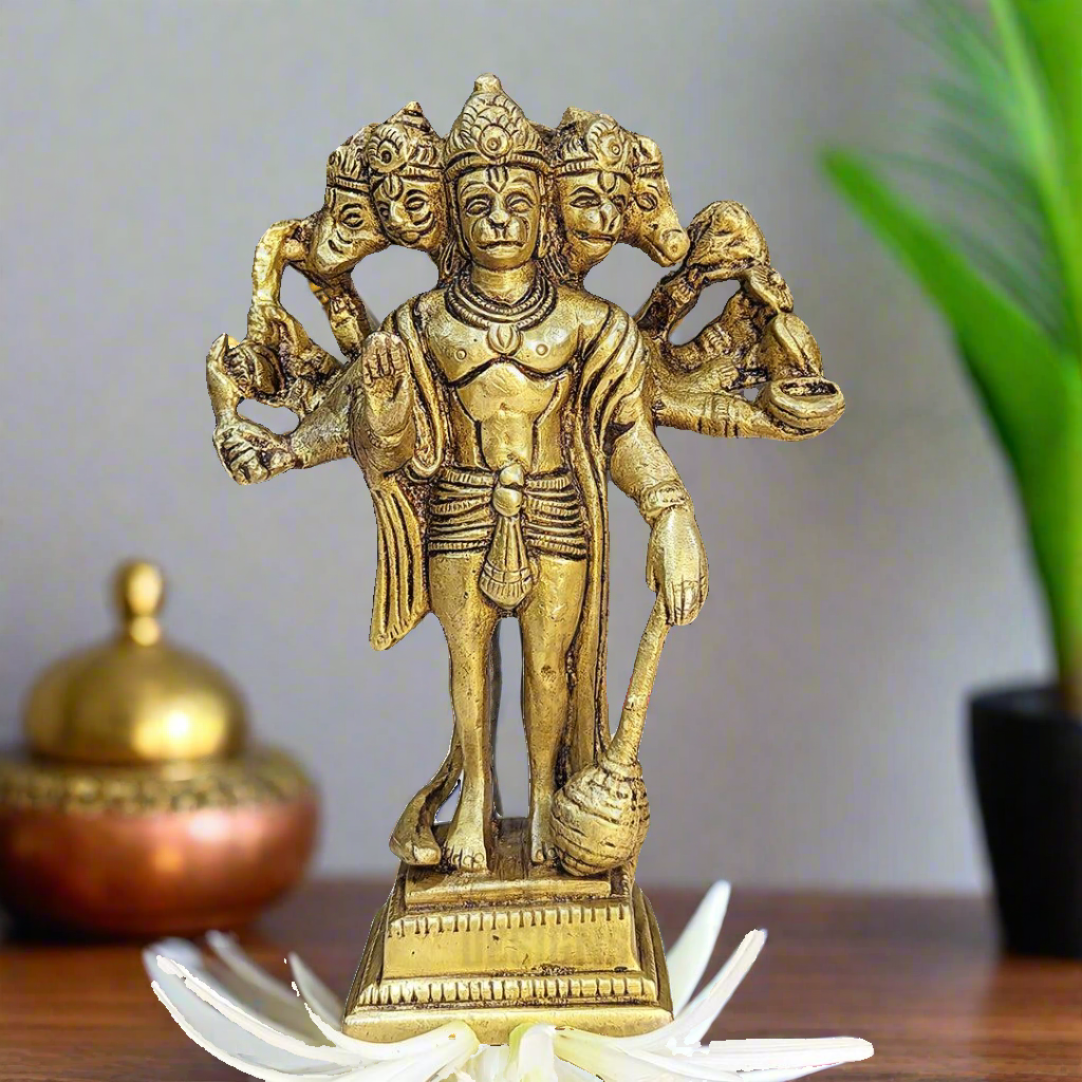 Panchmukhi Hanuman Brass Idol