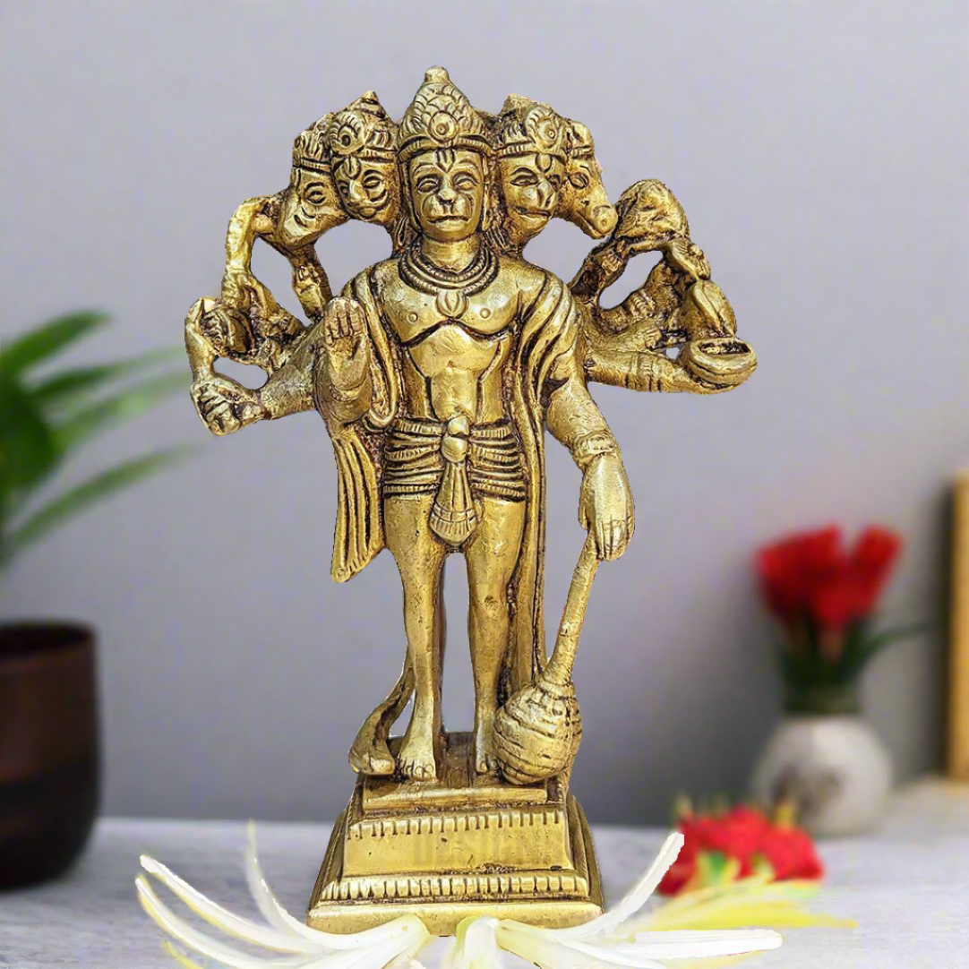 Panchmukhi Hanuman Brass Idol