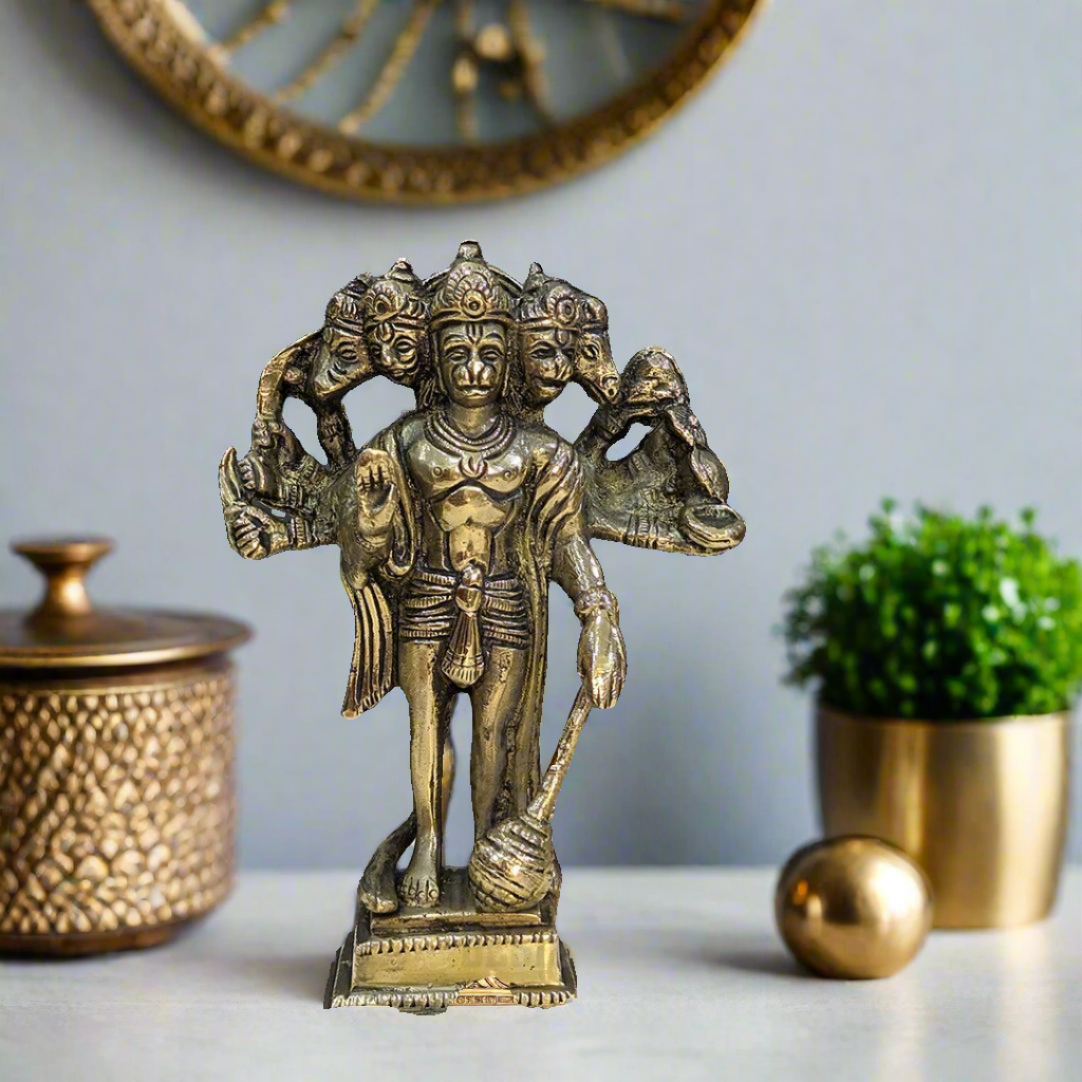 Hanuman-Panchmukhi Brass Idol