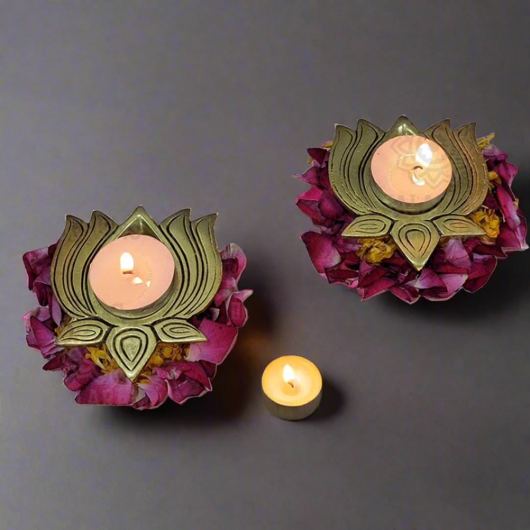 Lotus Diya (Set of 2)