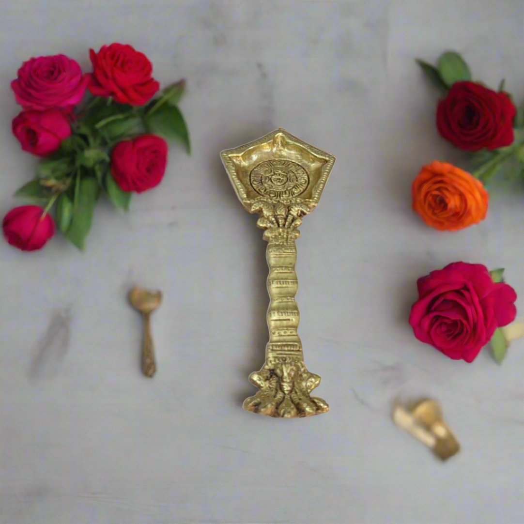 Brass Panchmukhi Nag Pooja Aarti Spoon