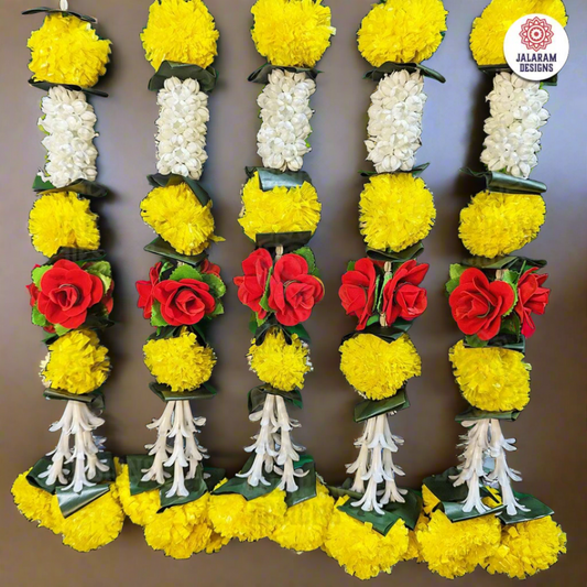 Decorative Marigold, Rajnigandha And Rose Flower Garland Strings