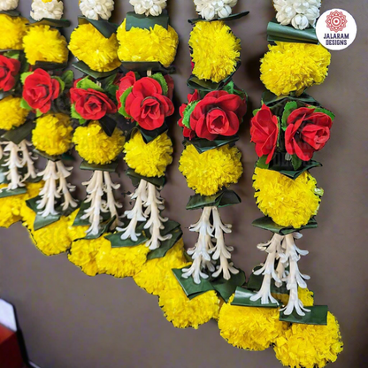 Decorative Marigold, Rajnigandha And Rose Flower Garland Strings