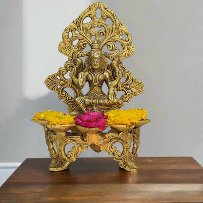 Panch Diya Laxmi Brass Idol