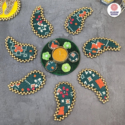 Rangoli Mat Green