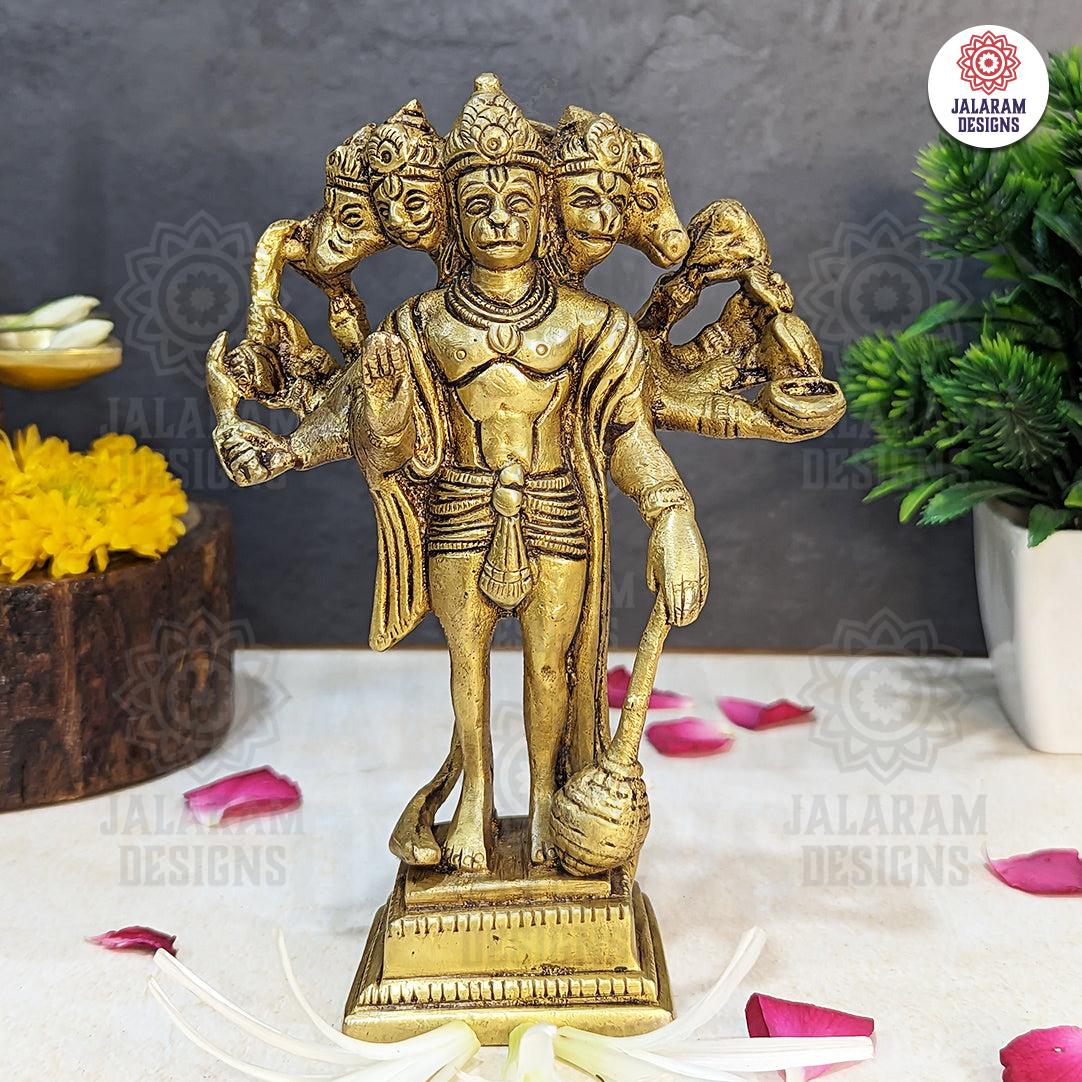 Panchmukhi Hanuman Brass Idol