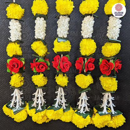 Decorative Marigold, Rajnigandha And Rose Flower Garland Strings