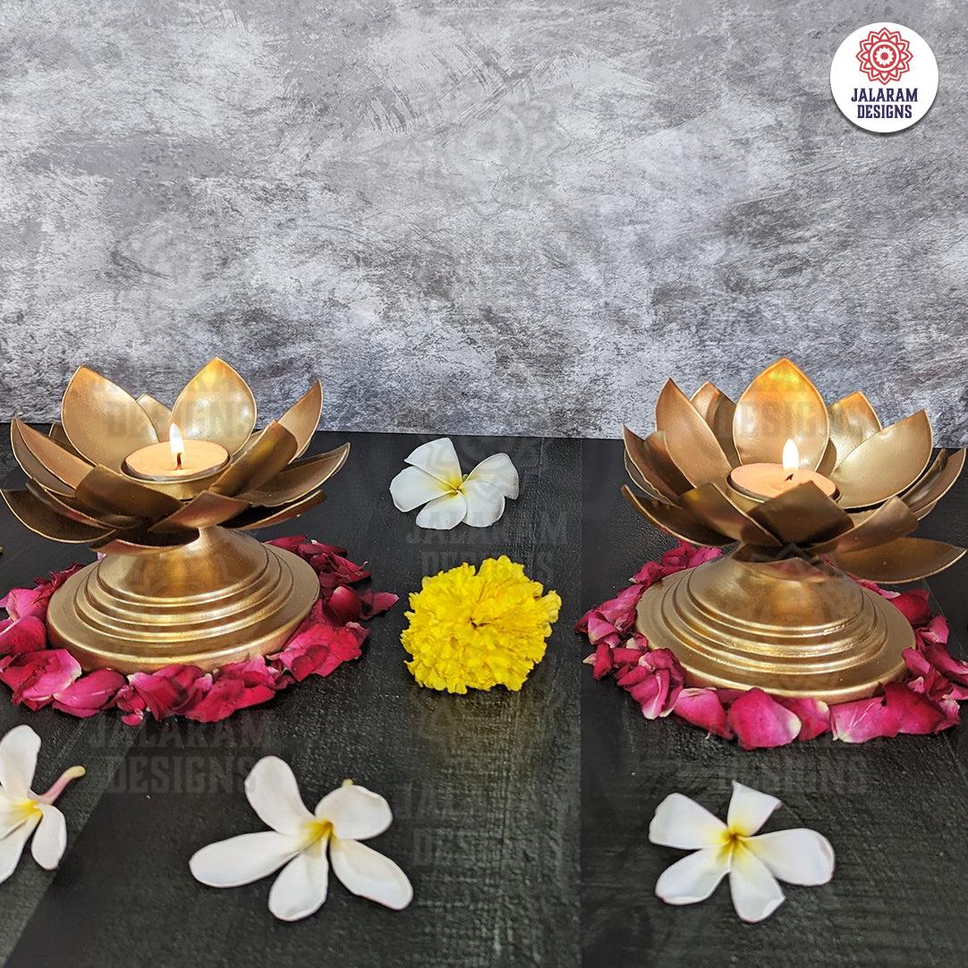 Flower Diya with Stand (Single Piece)