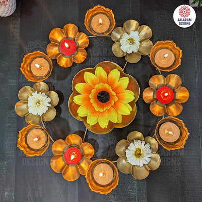 Lotus Flower tea lights urli