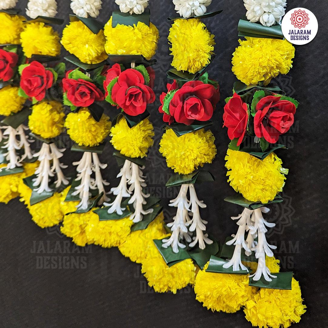 Decorative Marigold, Rajnigandha And Rose Flower Garland Strings