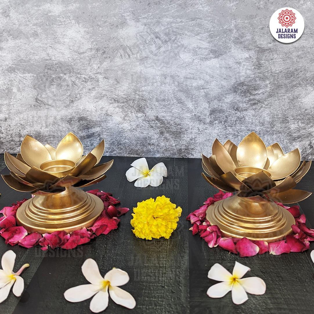 Flower Diya with Stand (Single Piece)