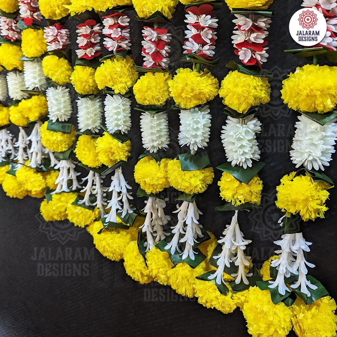 Decorative Yellow marigold And Rajnigandha Garland