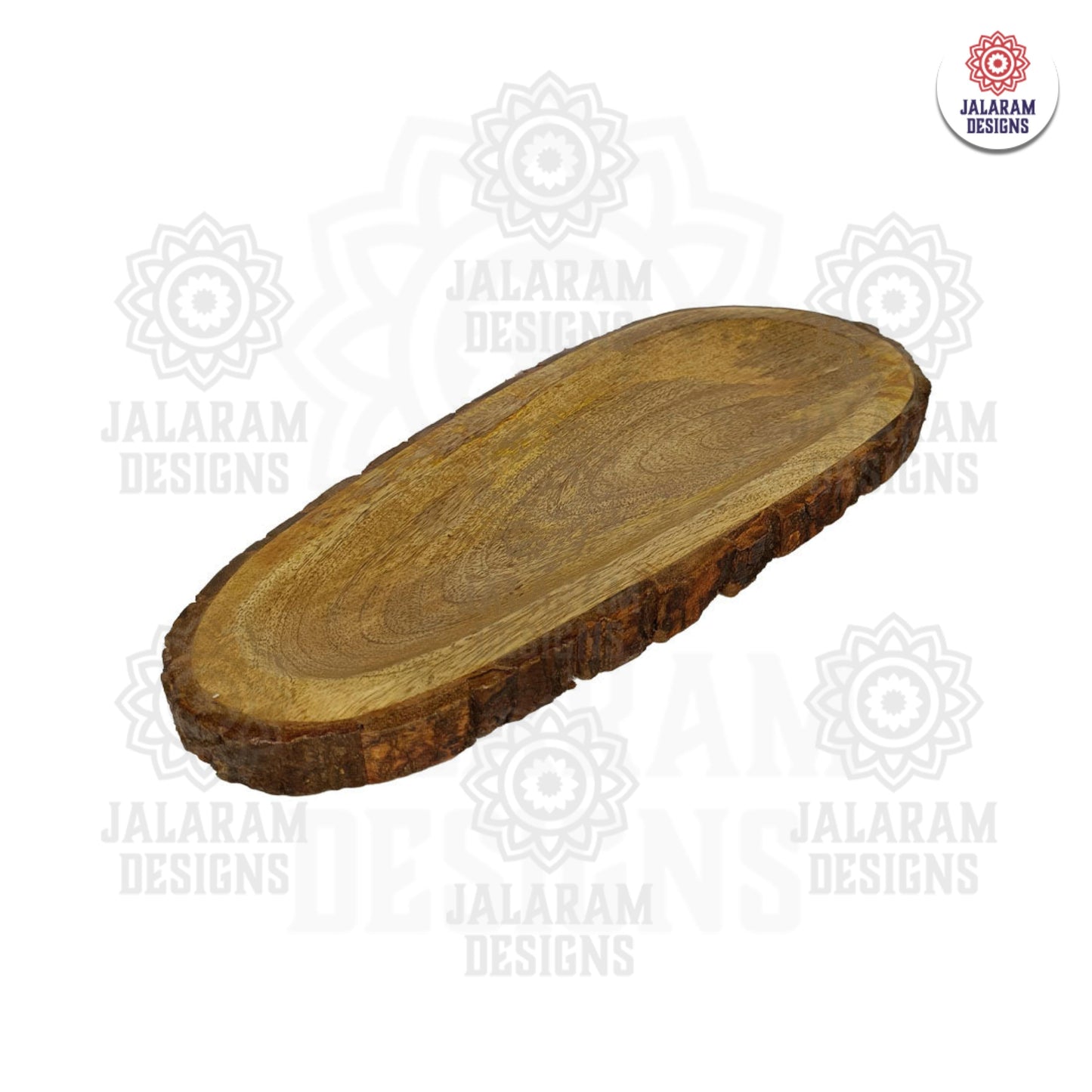 Handcrafted Wooden Serving Papaya Platter for Serving Snack, Cake, Pastries, Server Tray for Home and Kitchen Decor