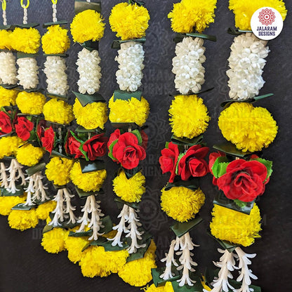 Decorative Marigold, Rajnigandha And Rose Flower Garland Strings