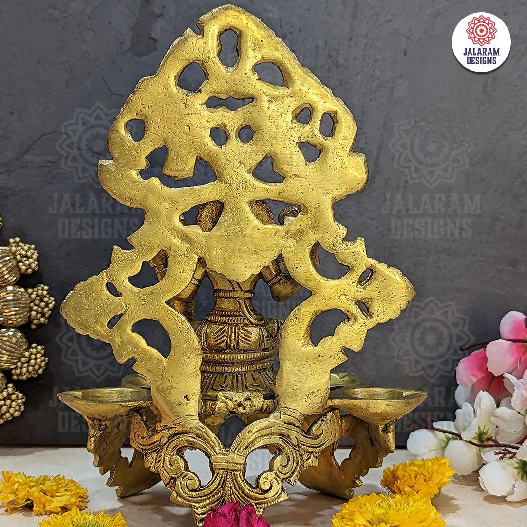 Panch Diya Laxmi Brass Idol