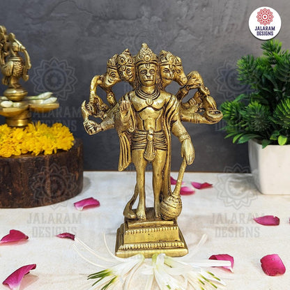 Panchmukhi Hanuman Brass Idol